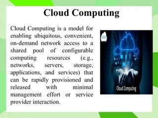 Cloud Computing
 