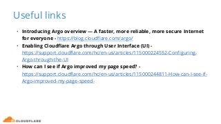 Cloudflare Argo - Overview | PPTX