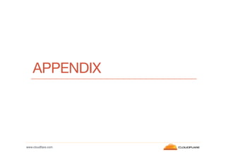 APPENDIX

www.cloudﬂare.com!

 