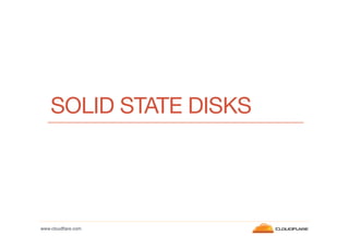 SOLID STATE DISKS

www.cloudﬂare.com!

 