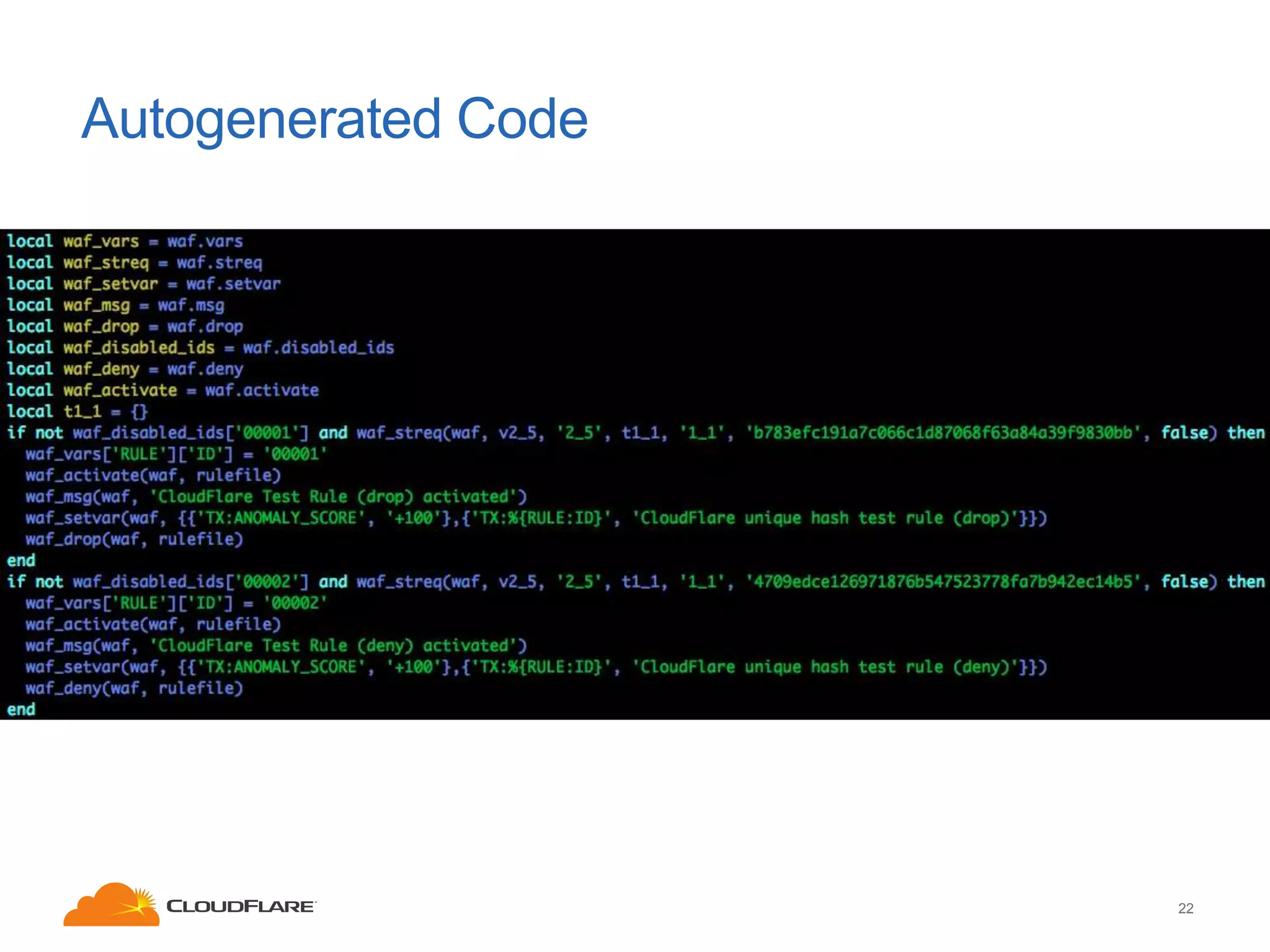 Autogenerated Code

22

 
