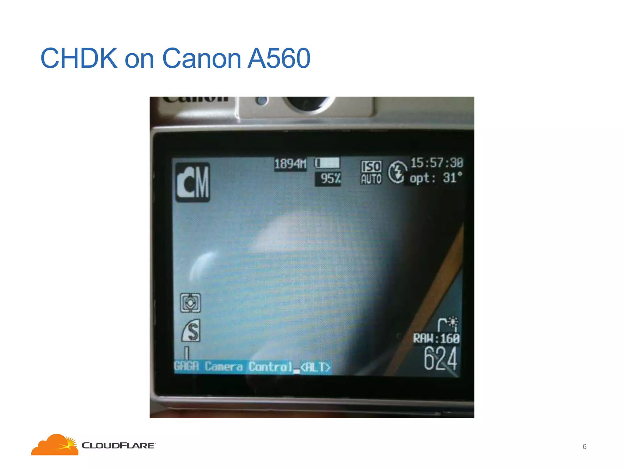 CHDK on Canon A560

6

 