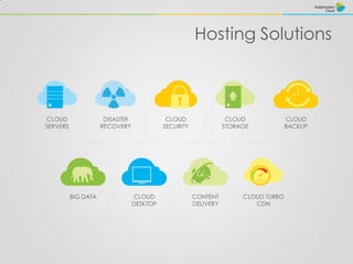 Hosting Solutions
CLOUD
SERVERS
DISASTER
RECOVERY
CLOUD
SECURITY
CLOUD
STORAGE
CLOUD
BACKUP
BIG DATA CLOUD
DESKTOP
CONTENT
DELIVERY
CLOUD TURBO
CDN
 