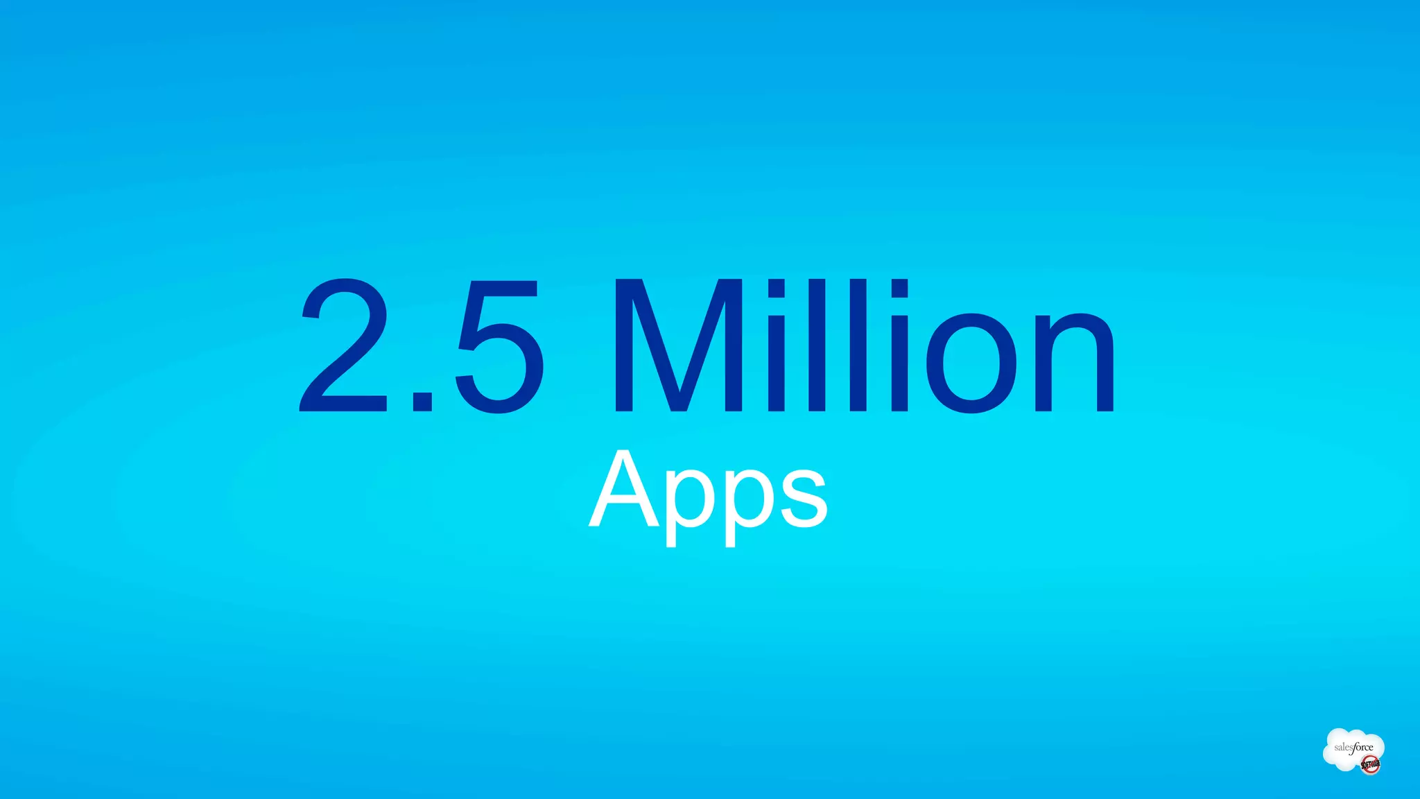 2.5 Million
   Apps
 