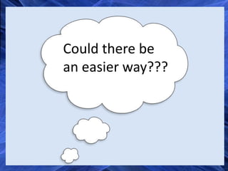 Could there be
an easier way???
 