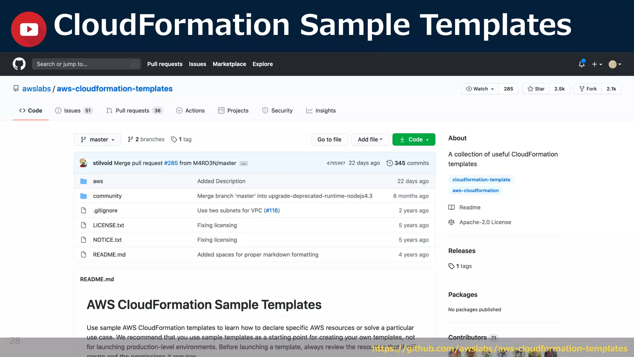 28
CloudFormation Sample Templates
https://github.com/awslabs/aws-cloudformation-templates
 