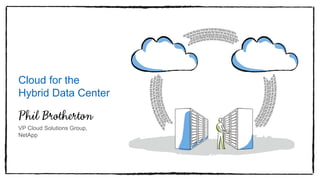Cloud for the
Hybrid Data Center
VP Cloud Solutions Group,
NetApp
 