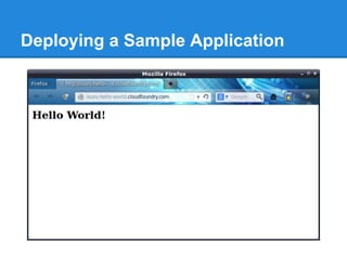 Deploying a Sample Application
 
