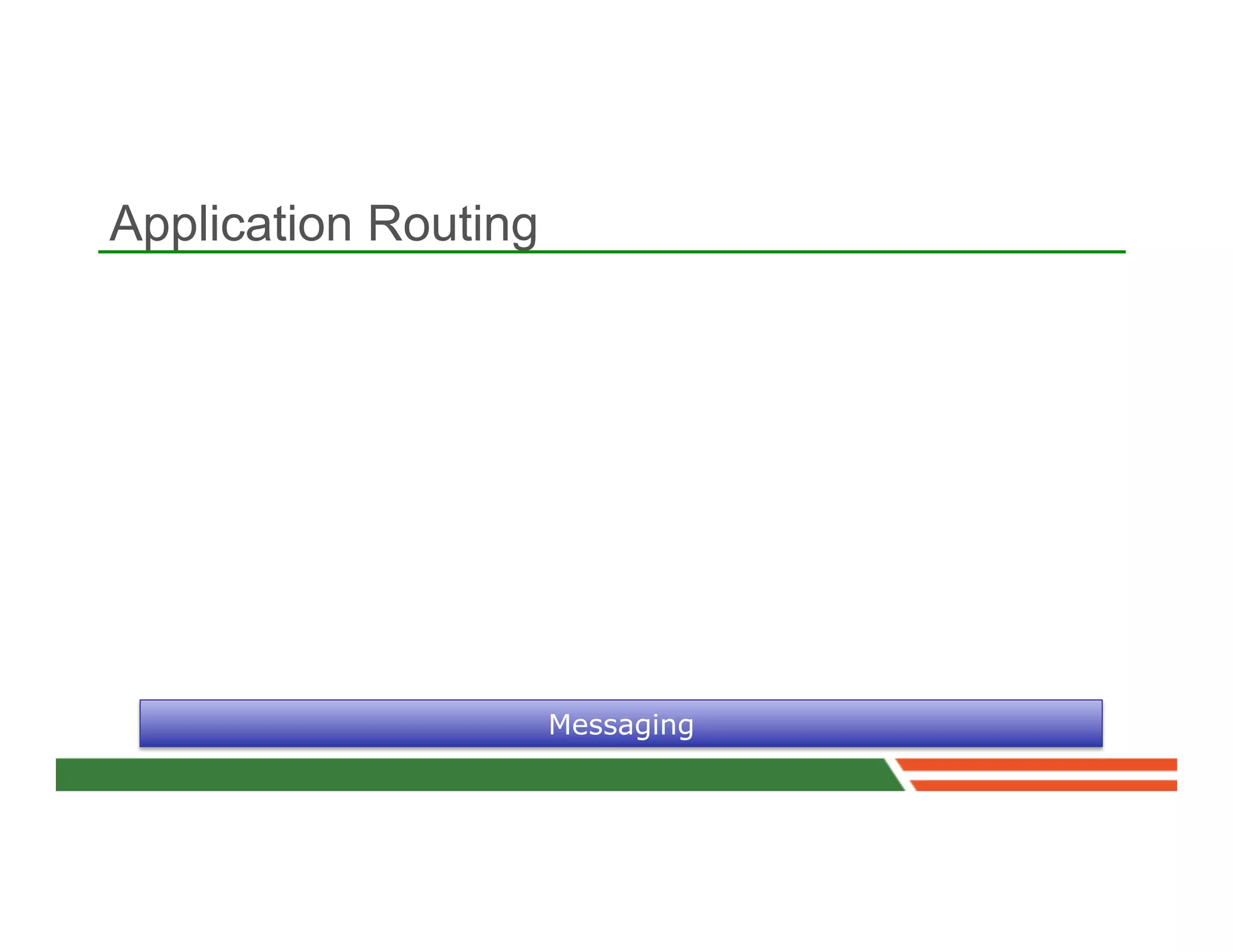 Application Routing




                      Messaging
 
