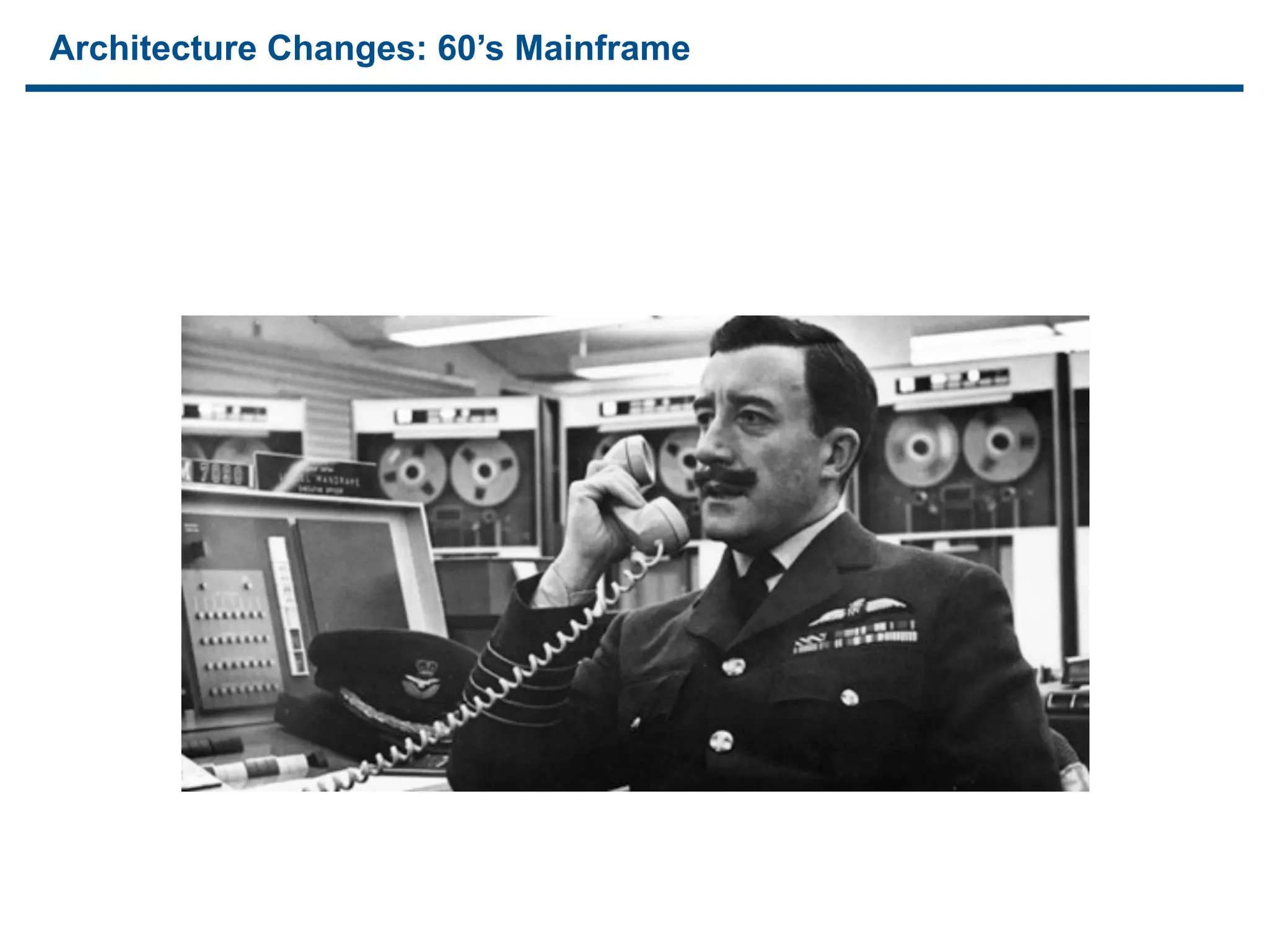 Architecture Changes: 60’s Mainframe
 