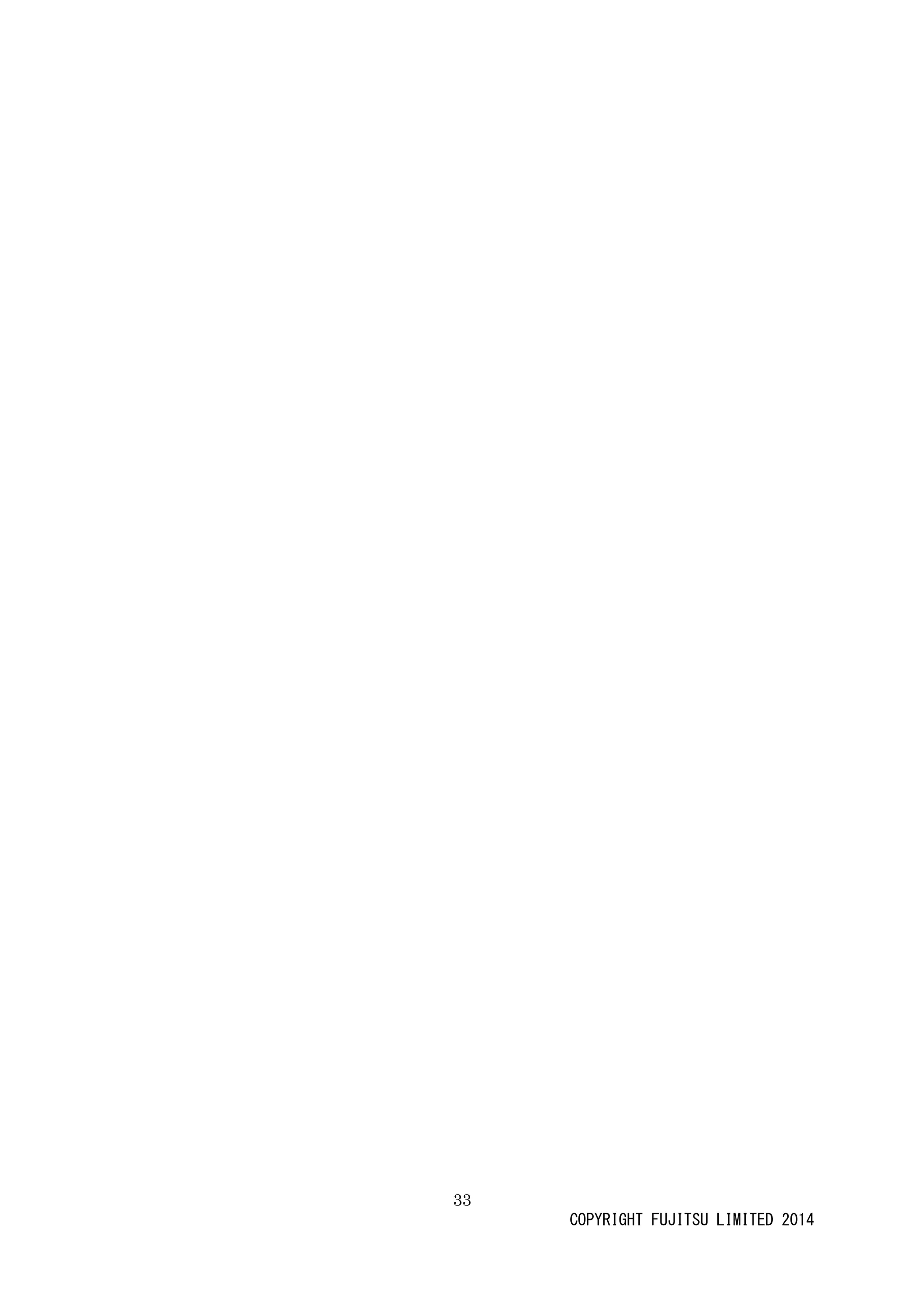 33 
COPYRIGHT FUJITSU LIMITED 2014 
 