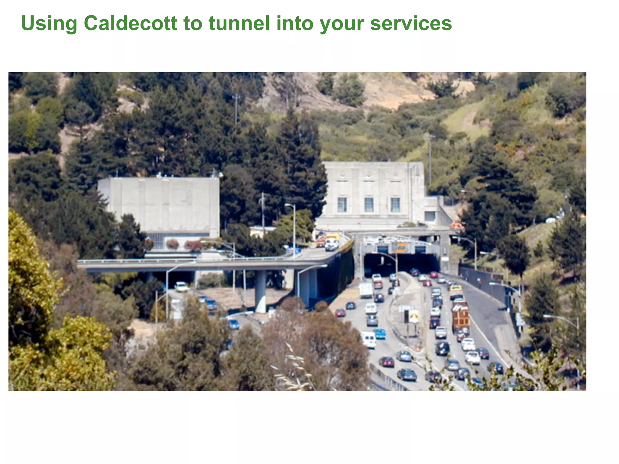Using Caldecott to tunnel into your services




                                               88
 