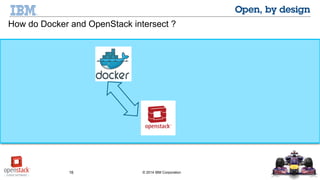 16 © 2014 IBM Corporation
How do Docker and OpenStack intersect ?
 