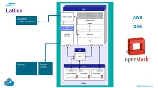 © IBM Corporation 40
Lattice
Doppler/	
  
Traﬃc	
  Controller	
  
Router	
   Router	
  
EmiBer	
  
AWS
GAE
 