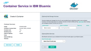© IBM Corporation 53
Container Service in IBM Bluemix
 