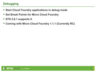 Cloud Foundry for Spring Developers | PDF