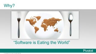 4© Copyright 2014 Pivotal. All rights reserved.
Why?
“Software is Eating the World”
 