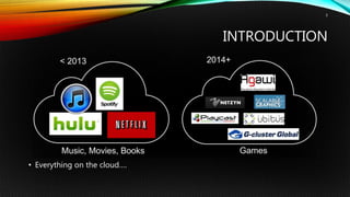 INTRODUCTION
3
• Everything on the cloud….
 