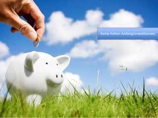 Keine hohen Anfangsinvestitionen
 