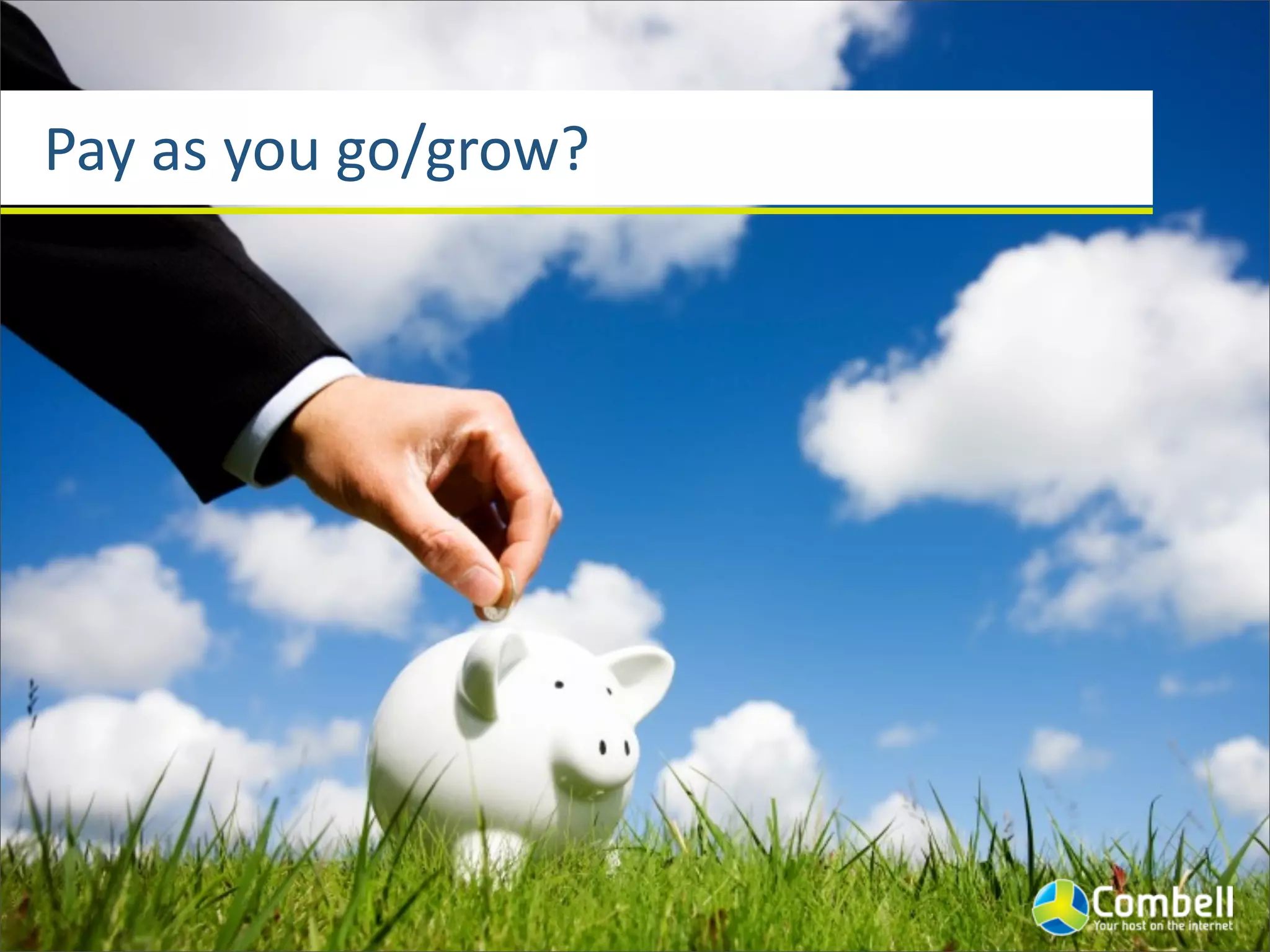 Pay	
  as	
  you	
  go/grow?
 