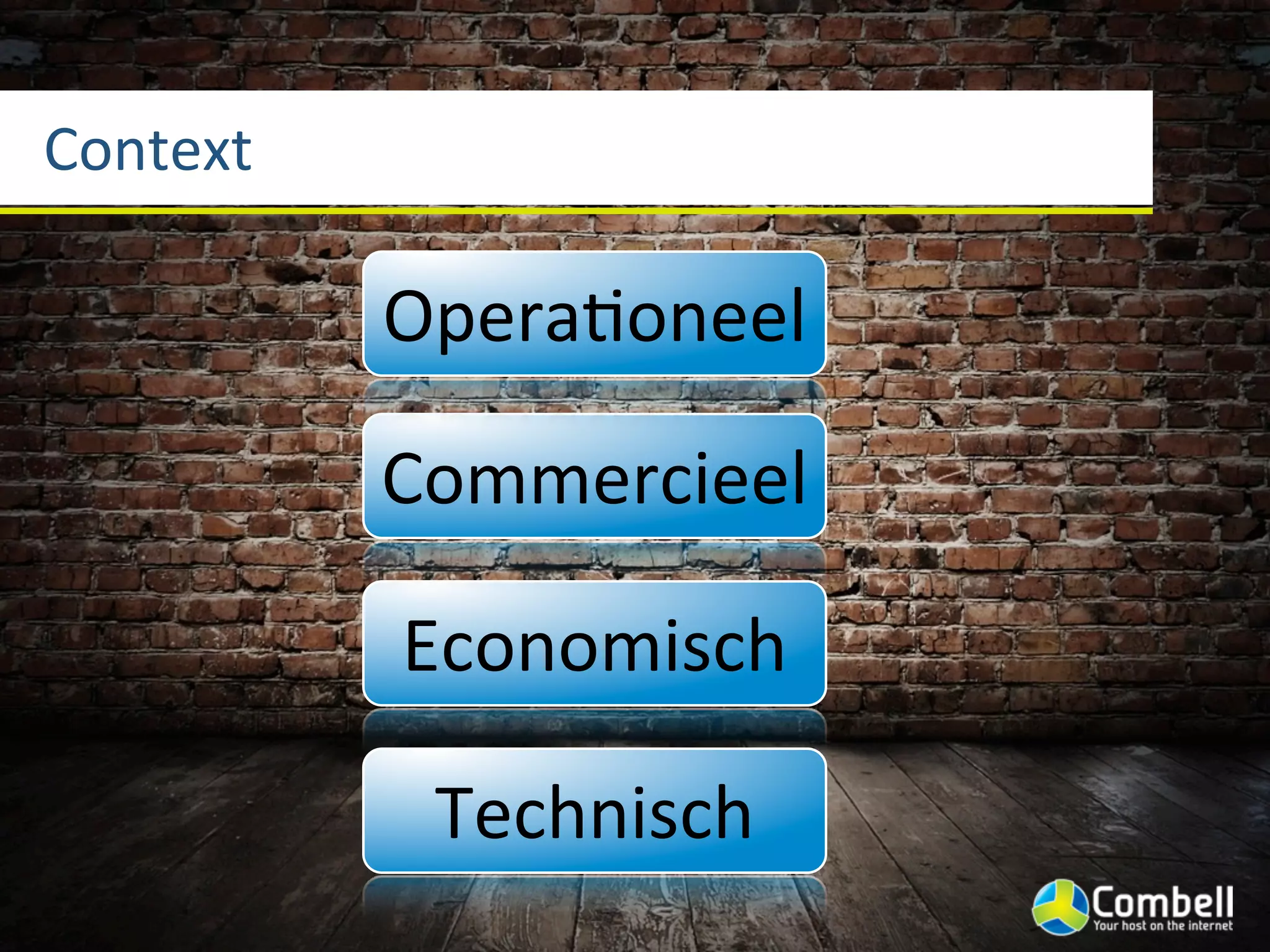 Context

          OperaGoneel

          Commercieel

          Economisch

           Technisch
 