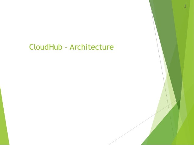 1 cloudhub â Cloudhub architecture 1 cloudhub â Cloudhub architecture