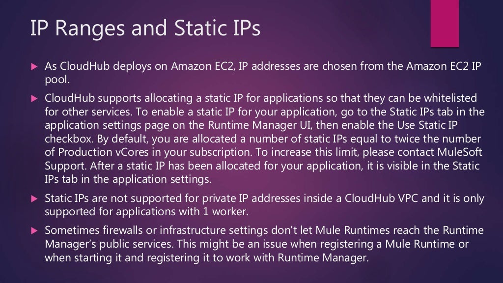 CloudHub networking guide
