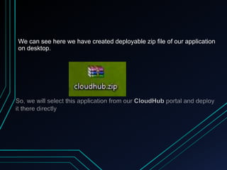 We can see here we have created deployable zip file of our application
on desktop.
 