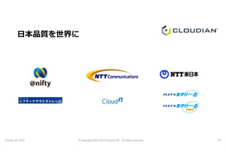 日本品質を世界に
October 20, 2015 © Copyright 2010-2015 Cloudian KK. All rights reserved. P3
 