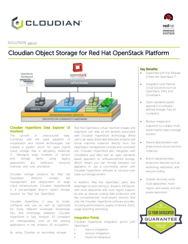 Cloudian Object Storage for Red Hat OpenStack Platform