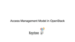 Access Management Model in OpenStack
 