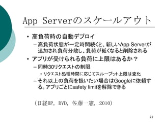 App Serverのスケールアウト




 （日経BP，DVD，佐藤一憲，2010）

                        21
 