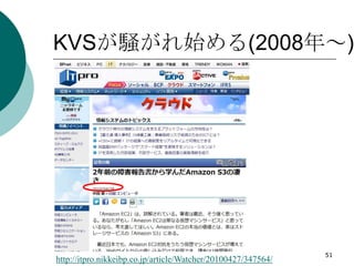 KVSが騒がれ始める(2008年～)




                                                               51
http://itpro.nikkeibp.co.jp/artic...