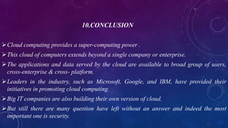 Clouding computing