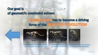 12 of 12
Cheetah Solver as the engine
of the New CAD Revolution
Unification of direct and
parametric 3D modeling
Cheetah Solver as a cloud service –
super computer for any CAD user
 