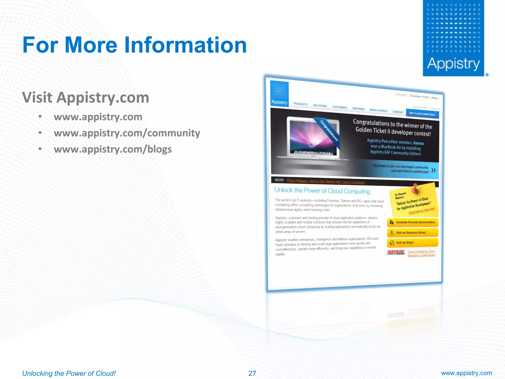Cloud Application Platforms – Reality & Promise