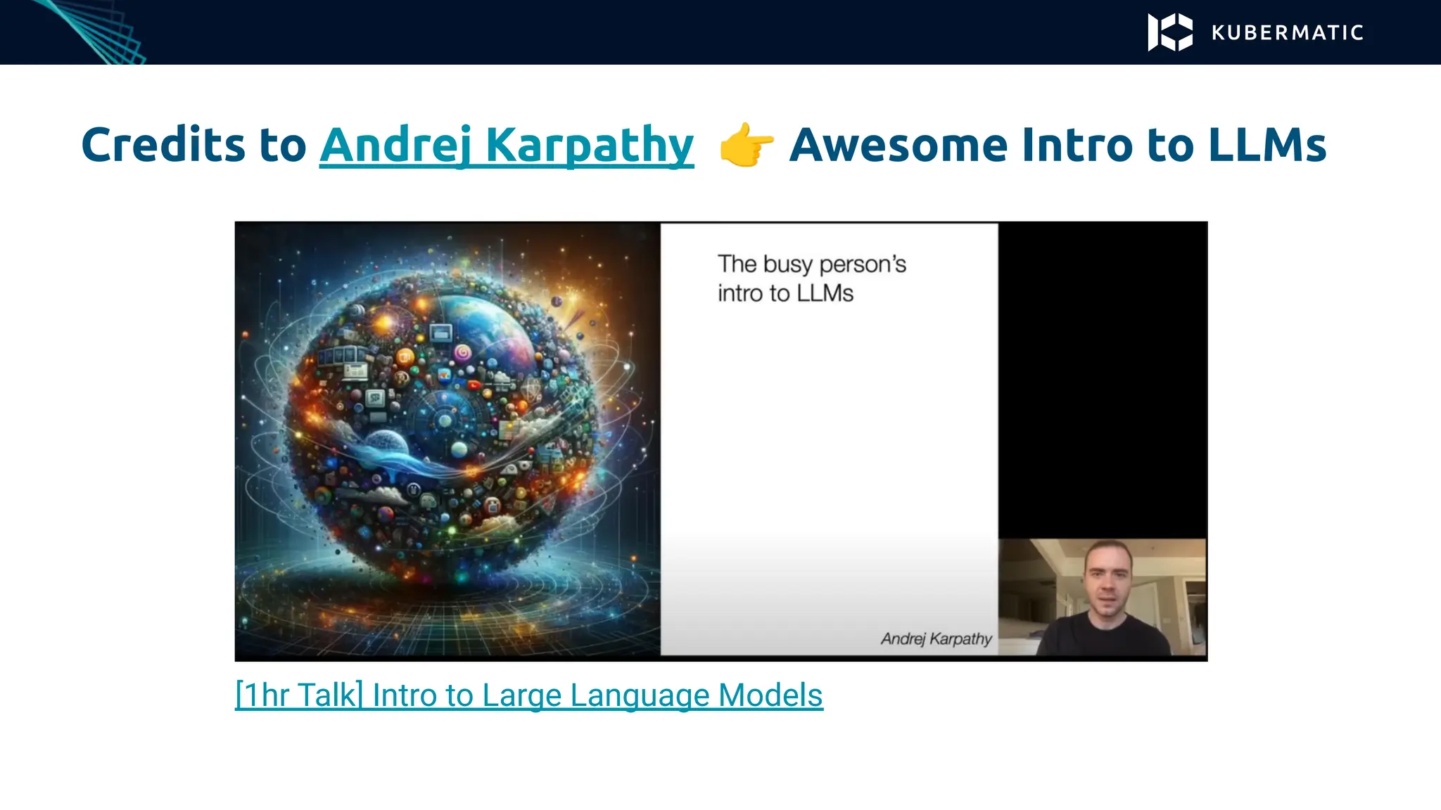Credits to Andrej Karpathy 👉 Awesome Intro to LLMs
[1hr Talk] Intro to Large Language Models
 