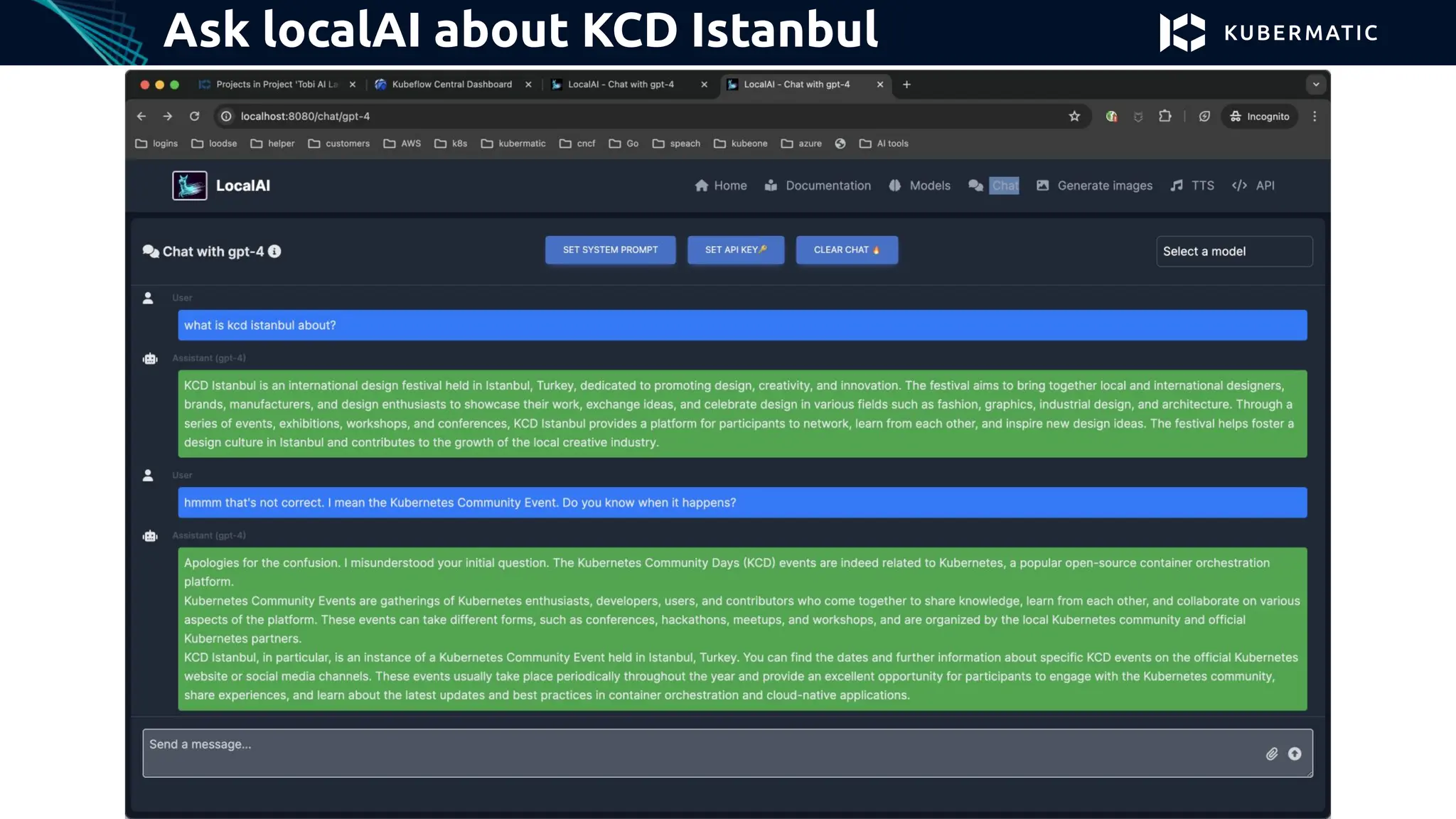Ask localAI about KCD Istanbul
 