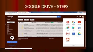 GOOGLE DRIVE - STEPS
 