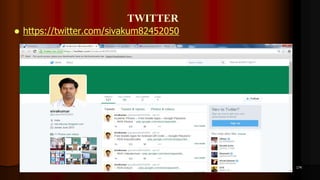 TWITTER
 https://twitter.com/sivakum82452050
174
 