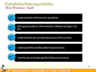 Portability/Interoperability
Best Practices - IaaS




                               33
 