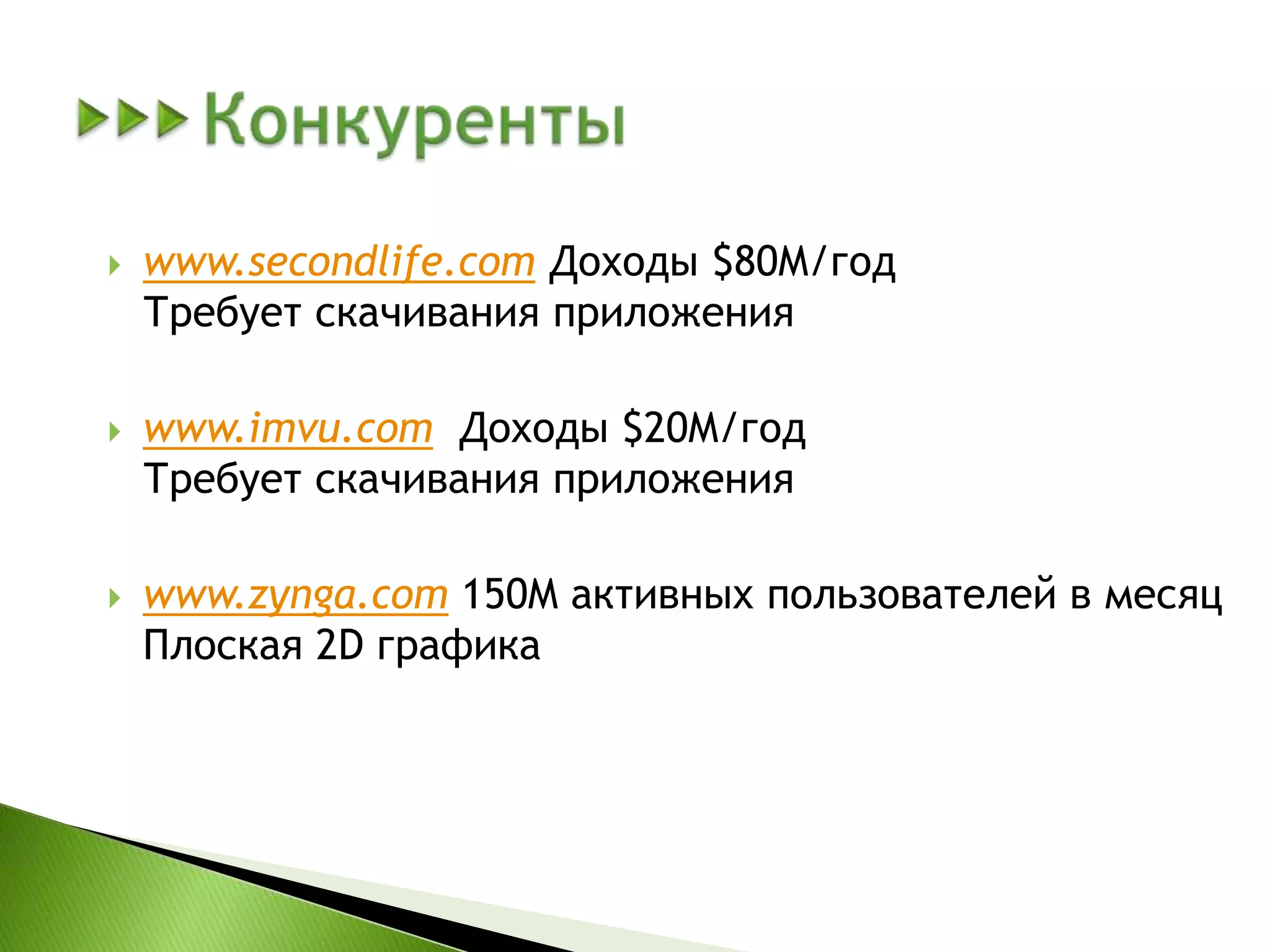 Микротранзакции: продажа виртуальных товаровНесколько фактов о рынке:Мировые продажи виртуальных товаров: $6B в 2008