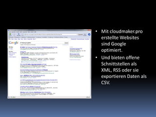 Damit Sie einen schnellen Einstieg in cloudmaker.pro erhalten, bieten wir Videos, Lehrgänge und Support an
