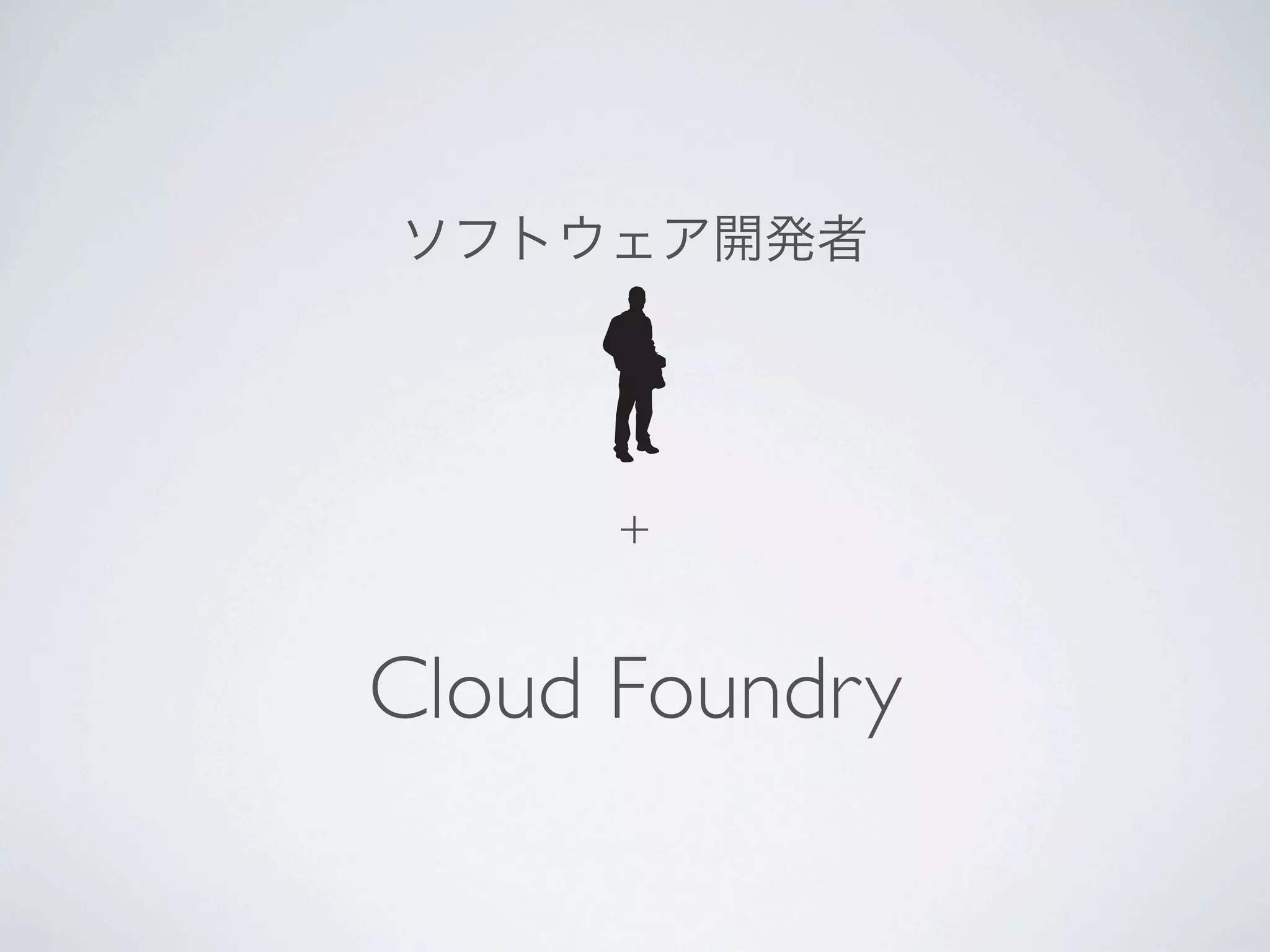 ソフトウェア開発者




      +


Cloud Foundry
 