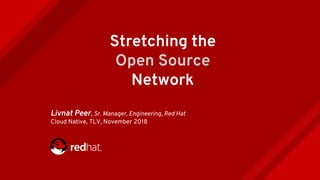 Stretching the
Open Source
Network
Livnat Peer, Sr. Manager, Engineering, Red Hat
Cloud Native, TLV, November 2018
 
