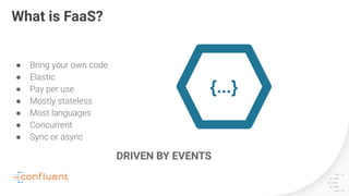 What is FaaS?
●
●
●
●
●
●
●
DRIVEN BY EVENTS
{...}
 