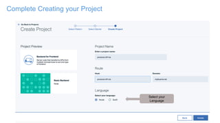 Complete Creating your Project
Select your
Language
 