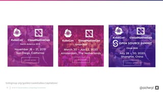 © 2019 Cloud Native Computing Foundation18 @oicheryl
todogroup.org/guides/casestudies/capitalone/
 