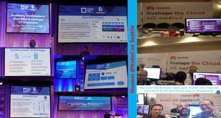 Huawei@KubeConSeattle
Open Source OSDT Worldwide Huawei Leader JianXiaoli, CNCF Ambassador
Krishna Kumar & CNCF Board Member Plexin Hu @Huawei Booth
 