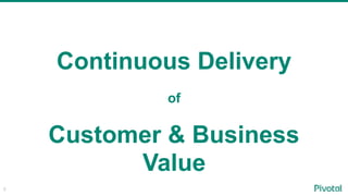5
Continuous Delivery
of
Customer & Business
Value
 